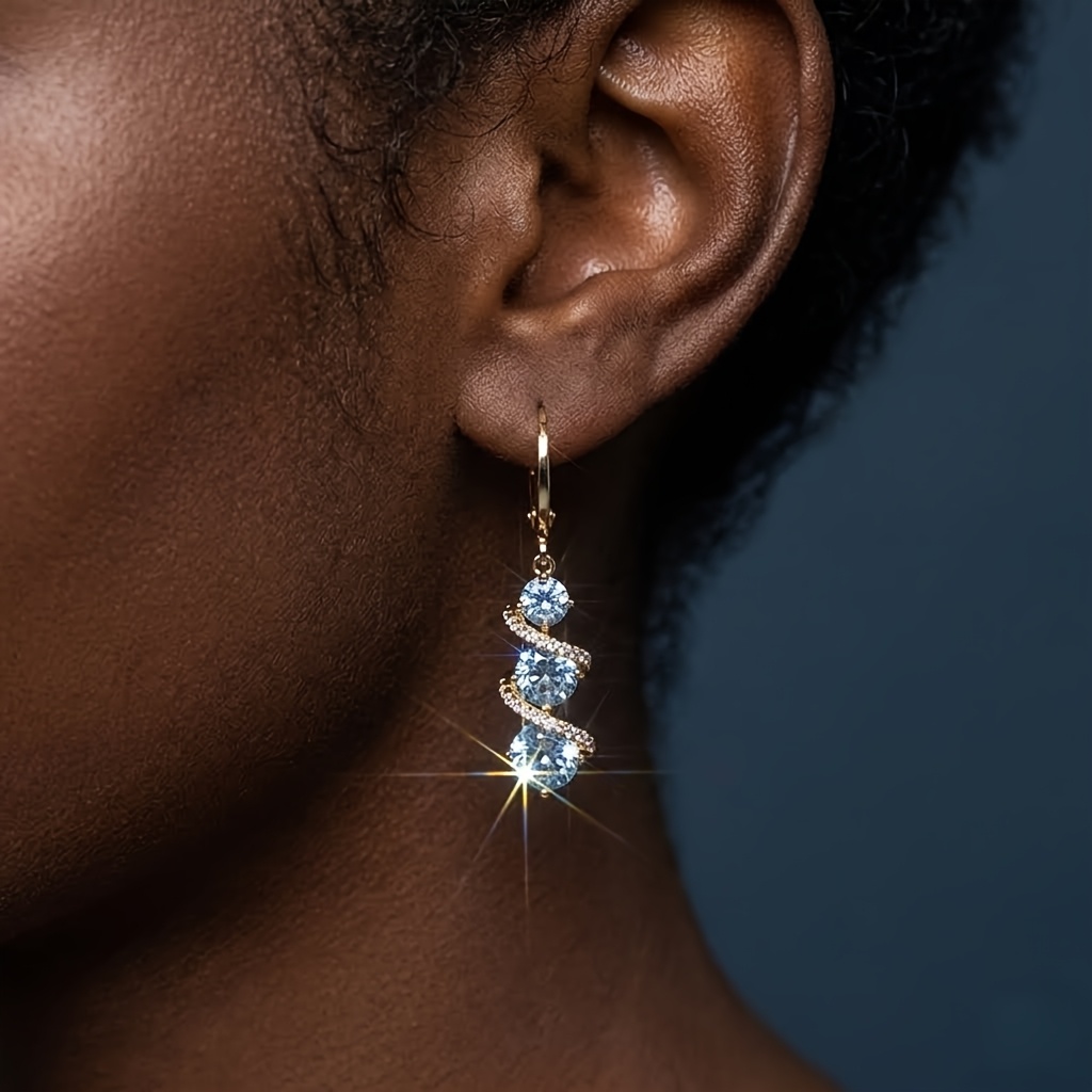 Women's Exquisite Zirconia Stone Earrings for Daily Wear